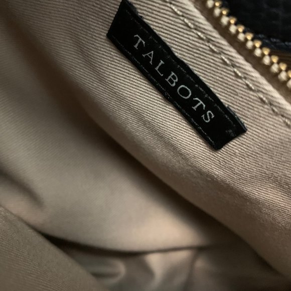 Talbots Navy Weave Handbag with Chunky Rope Handle EUC - Picture 10 of 16